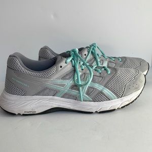 ASICS every day comfort amplifoam gel contend 5 cushioned, foot bed size 10